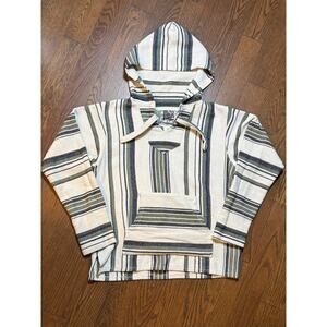 Original Señor Lopez Baja Hoodie Striped 70s Style Surfer Beach – Small / Medium